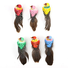 Load image into Gallery viewer, 6PCS Handmade Simulation Figurines Miniature Feather Lawn Figurine Ornament Animal Bird Garden Bird Decoratio Home Ornament 26#