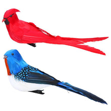 Load image into Gallery viewer, 29cm/25.5cm Simulation Decorative Bird Parrot Ornament Window Gardening Yard Lawn Decoration Feather Animal Ornament